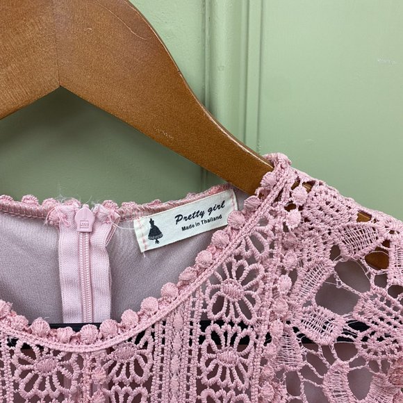 Pink Crochet Dress - Picture 2 of 3